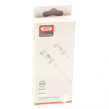 399 р. Кабель iPhone (5-)-USB Type C 2м белый XO XO nb-q189b white  с доставкой в г. Кемерово. Увеличить фотографию 2