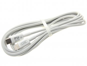 399 р. Кабель iPhone (5-)-USB Type C 2м белый XO XO nb-q189b white  с доставкой в г. Кемерово. Увеличить фотографию 1