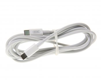 299 р. Кабель USB Type C-USB Type C 2м белый XO XO nb-q190b white  с доставкой в г. Кемерово. Увеличить фотографию 1