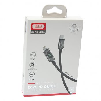 759 р. Кабель iPhone (5-)-USB Type C 1м черный XO XO nb-q203a black  с доставкой в г. Кемерово. Увеличить фотографию 2