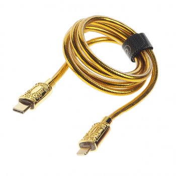 459 р. Кабель iPhone (5-)-USB Type C 1м золото XO XO nbq217a gold  с доставкой в г. Кемерово. Увеличить фотографию 1
