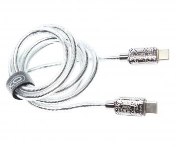 459 р. Кабель USB Type C-USB Type C 1м серебро XO XO nbq217b silver  с доставкой в г. Кемерово. Увеличить фотографию 1