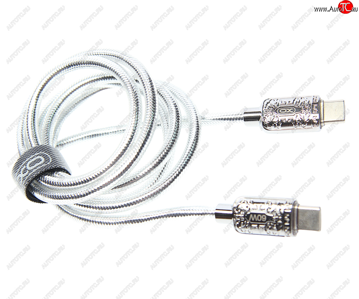459 р. Кабель USB Type C-USB Type C 1м серебро XO XO nbq217b silver  с доставкой в г. Кемерово