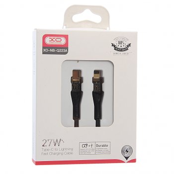 479 р. Кабель iPhone (5-)-USB Type C 1м черный XO XO nb-q223a black  с доставкой в г. Кемерово. Увеличить фотографию 1