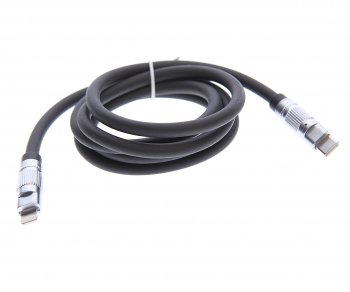 599 р. Кабель iPhone (5-)-USB Type C 1.2м черный XO XO nb-q228a black  с доставкой в г. Кемерово. Увеличить фотографию 2