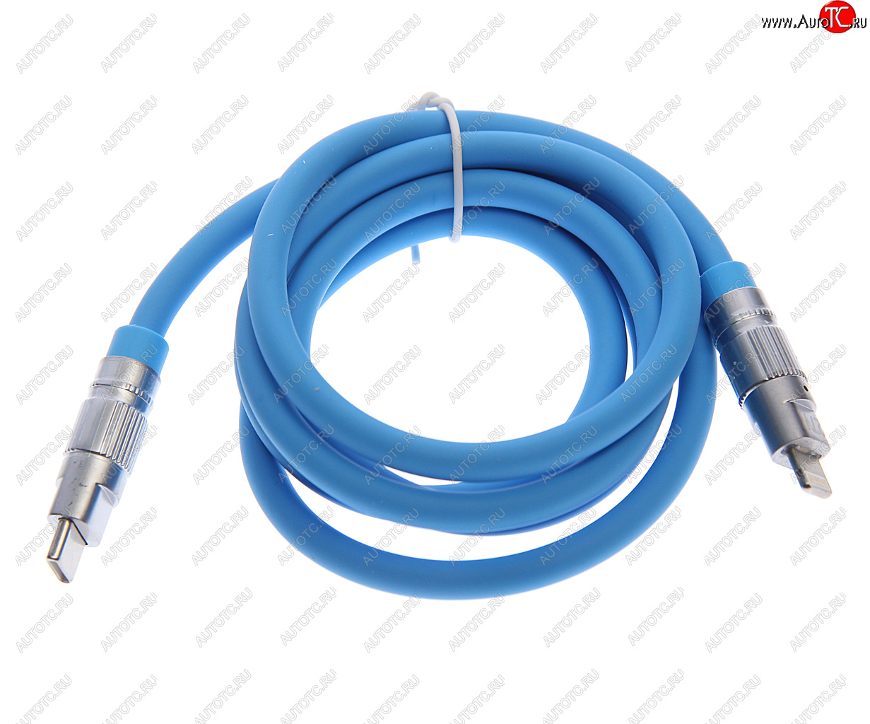 299 р. Кабель iPhone (5-)-USB Type C 1.2м синий XO XO nb-q228a blue  с доставкой в г. Кемерово