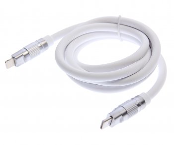569 р. Кабель iPhone (5-)-USB Type C 1.2м белый XO XO nb-q228a white  с доставкой в г. Кемерово. Увеличить фотографию 1
