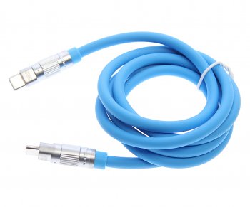 429 р. Кабель USB Type C-USB Type C 1.2м синий XO XO nb-q228b blue  с доставкой в г. Кемерово. Увеличить фотографию 1