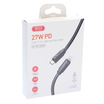 329 р. Кабель iPhone (5-)-USB Type C 1м черный XO XO nbq233a black  с доставкой в г. Кемерово. Увеличить фотографию 2