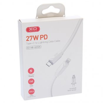 349 р. Кабель iPhone (5-)-USB Type C 1м белый XO XO nbq233a white  с доставкой в г. Кемерово. Увеличить фотографию 3