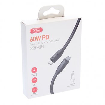 264 р. Кабель USB Type C-USB Type C 1м черный XO XO nbq233b black  с доставкой в г. Кемерово. Увеличить фотографию 2