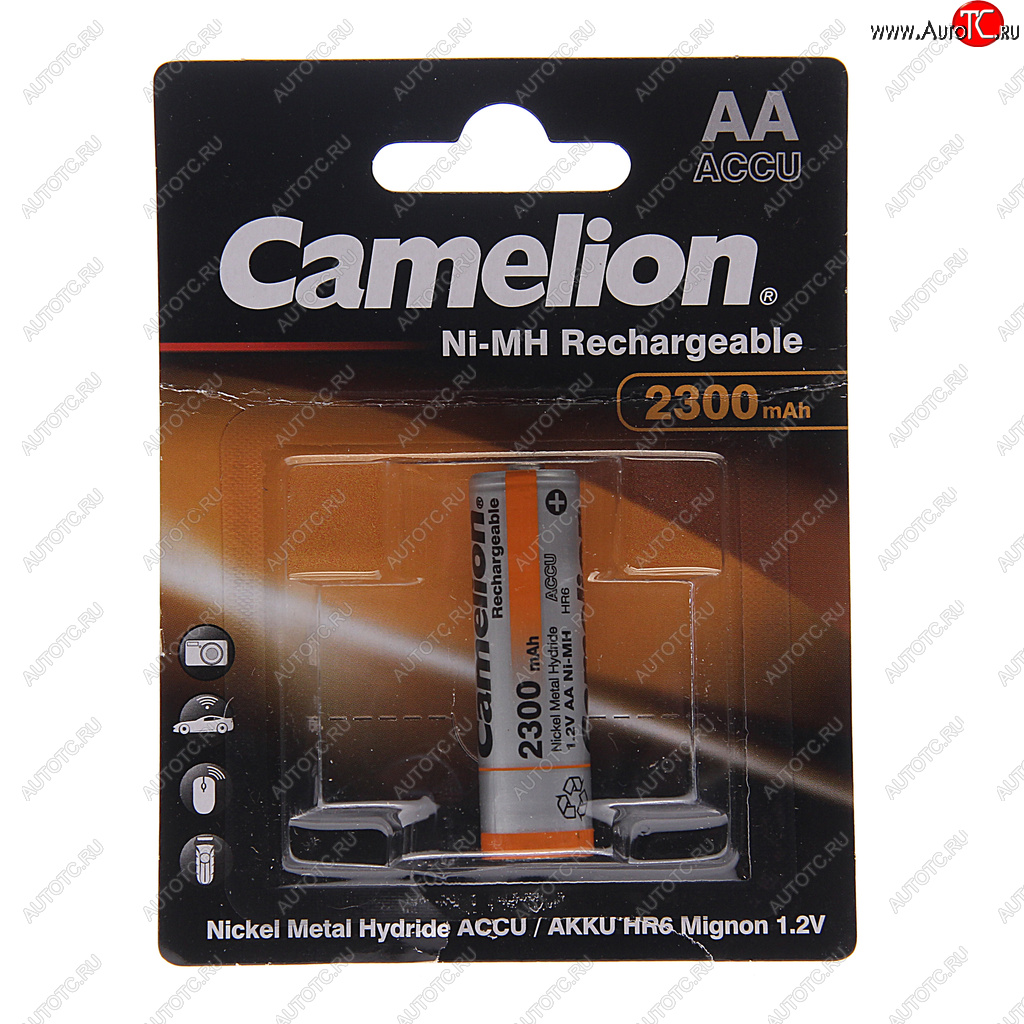 339 р. Батарейка AA HR6 1.2V аккумулятор Ni-MH 2300mAh блистер 2шт. (цена за 1шт.) CAMELION CAMELION nh-aa2300bp2  с доставкой в г. Кемерово
