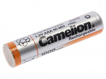 193 р. Батарейка AAA HR03 1.2V аккумулятор Ni-MH 1000mAh блистер 2шт. (цена за 1шт.) CAMELION CAMELION nh-aaa1000bp2  с доставкой в г. Кемерово. Увеличить фотографию 1