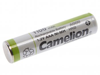 299 р. Батарейка AAA HR03 1.2V аккумулятор Ni-MH 1100mAh блистер 2шт. (цена за 1шт.) CAMELION CAMELION nh-aaa1100bp2  с доставкой в г. Кемерово. Увеличить фотографию 1
