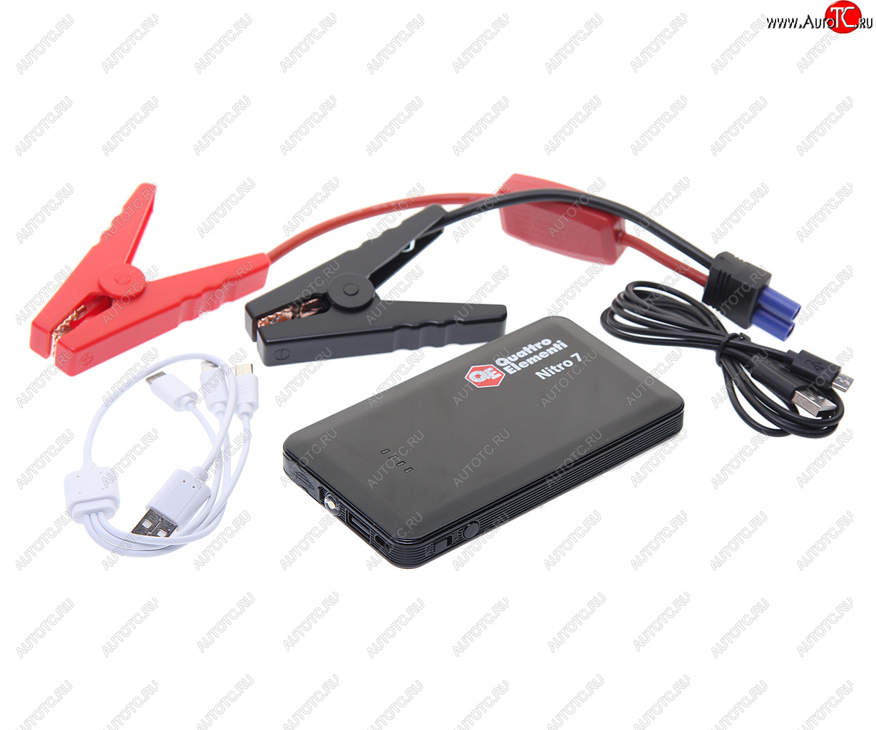 4 799 р. Устройство пусковое 12V 400A 7500мАч (power bank) QUATTRO ELEMENTI QUATTRO ELEMENTI nitro 7  с доставкой в г. Кемерово