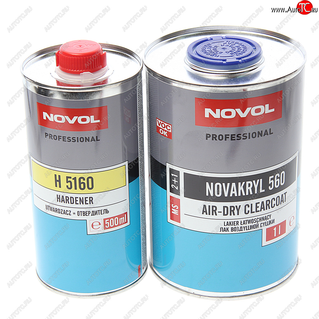 2 799 р. Лак акриловый NOVAKRYL 560 MS 2+1 1л устойчивый к царапинам c отвердителем H5160 0.5л NOVOL NOVOL novol NOVOL novol  с доставкой в г. Кемерово