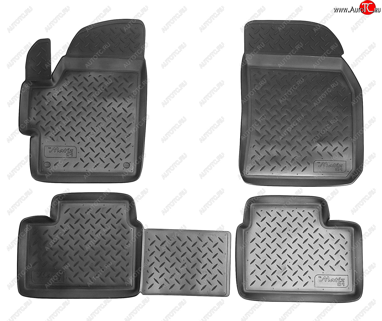 1 699 р. Коврик салона DAEWOO Matiz (01-) полиуретан 4шт. NORPLAST NORPLAST npl-po-15-27  с доставкой в г. Кемерово
