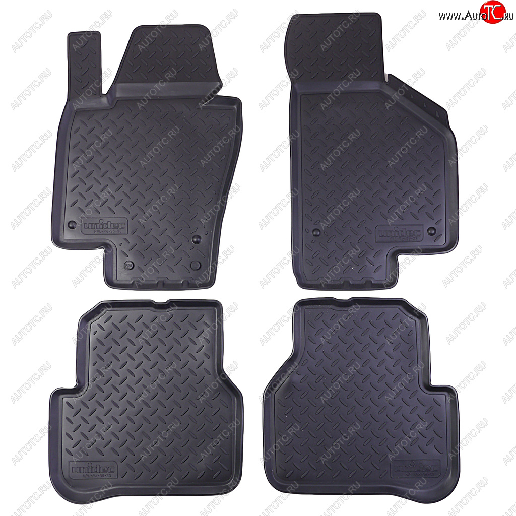 1 799 р. Коврик салона VW Passat B7 седан (11-) полиуретан (4 предм.) NORPLAST NORPLAST npl-po-95-33  с доставкой в г. Кемерово