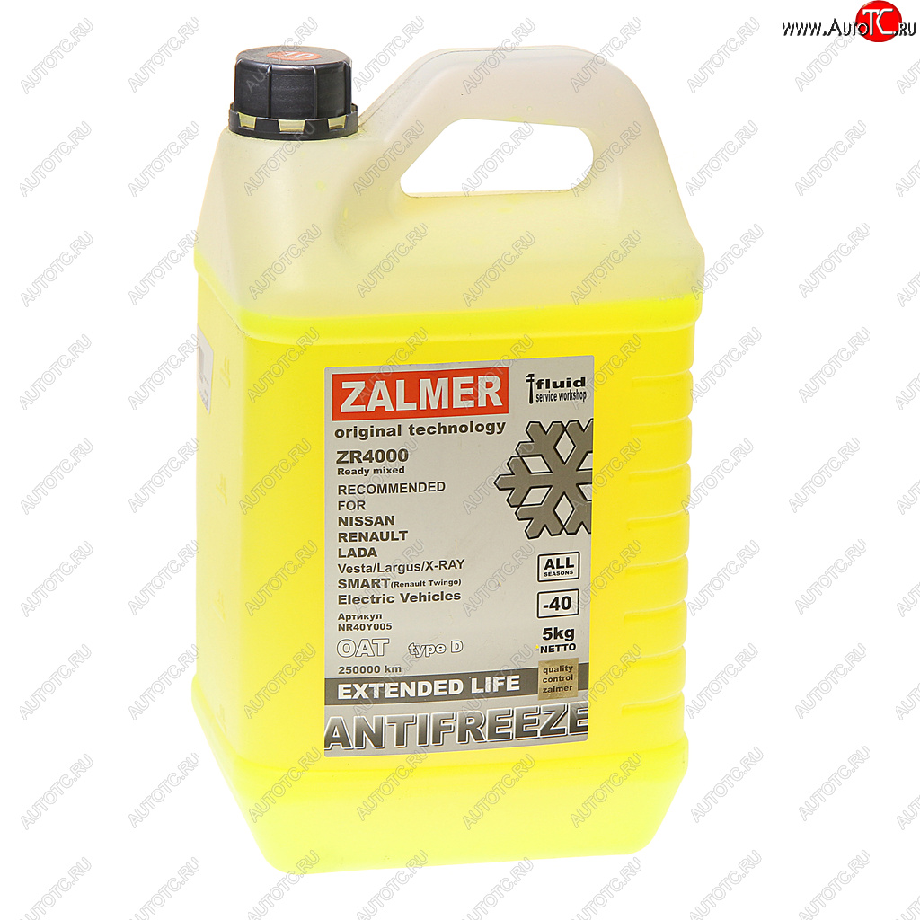 1 279 р. Антифриз желтый -40C ZR4000 NR OAT 5кг ZALMER ZALMER nr40y005  с доставкой в г. Кемерово