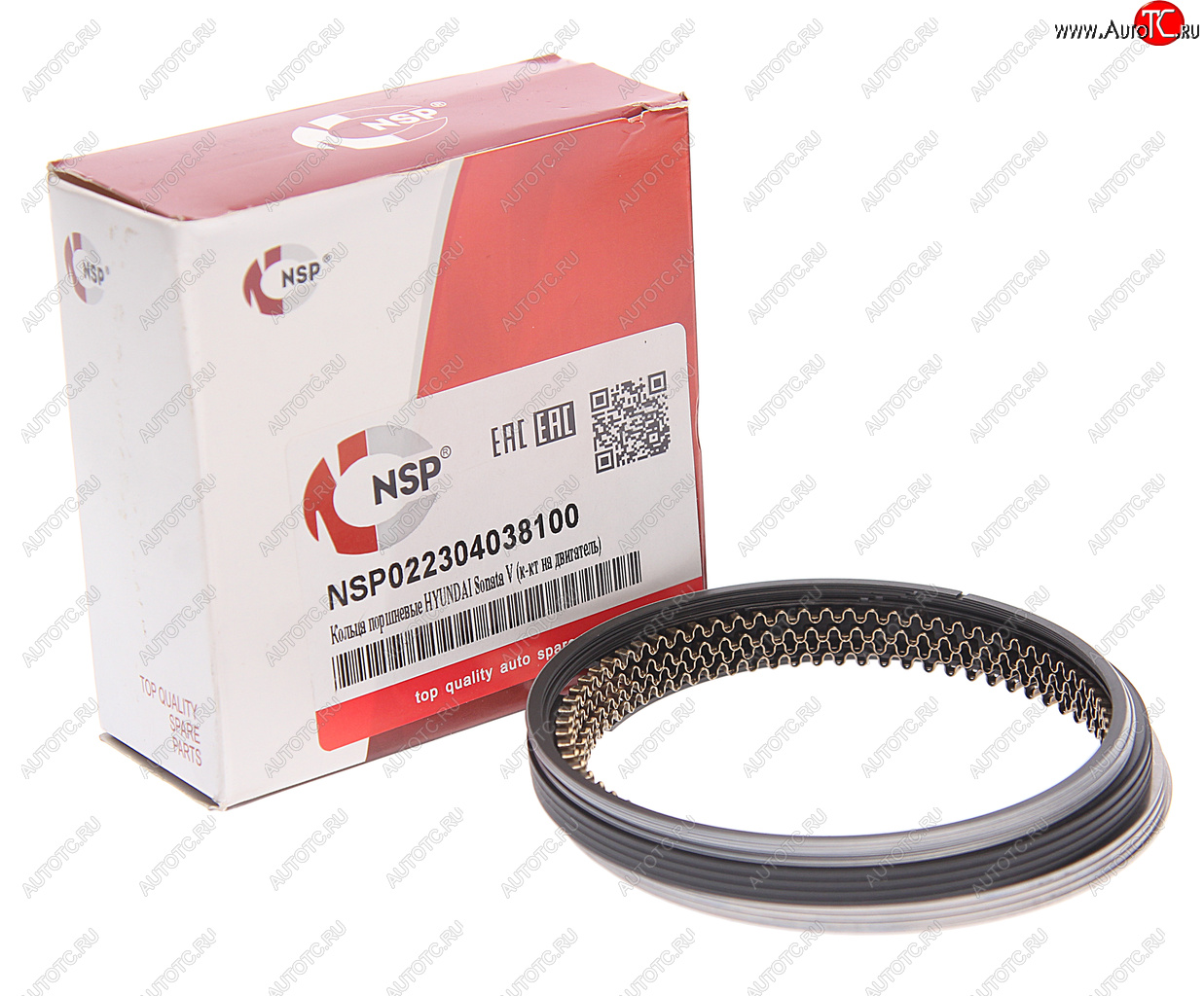 1 869 р. Кольца поршневые HYUNDAI Sonata 5 KIA Magentis (2.0) d+0.00 комплект NSP NSP nsp022304038100  с доставкой в г. Кемерово