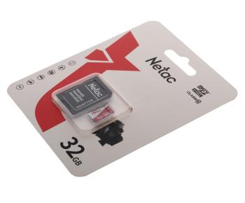 389 р. Карта памяти 32GB MicroSD class 10 + SD адаптер NETAC NETAC nt02p500eco-032g-r  с доставкой в г. Кемерово. Увеличить фотографию 1