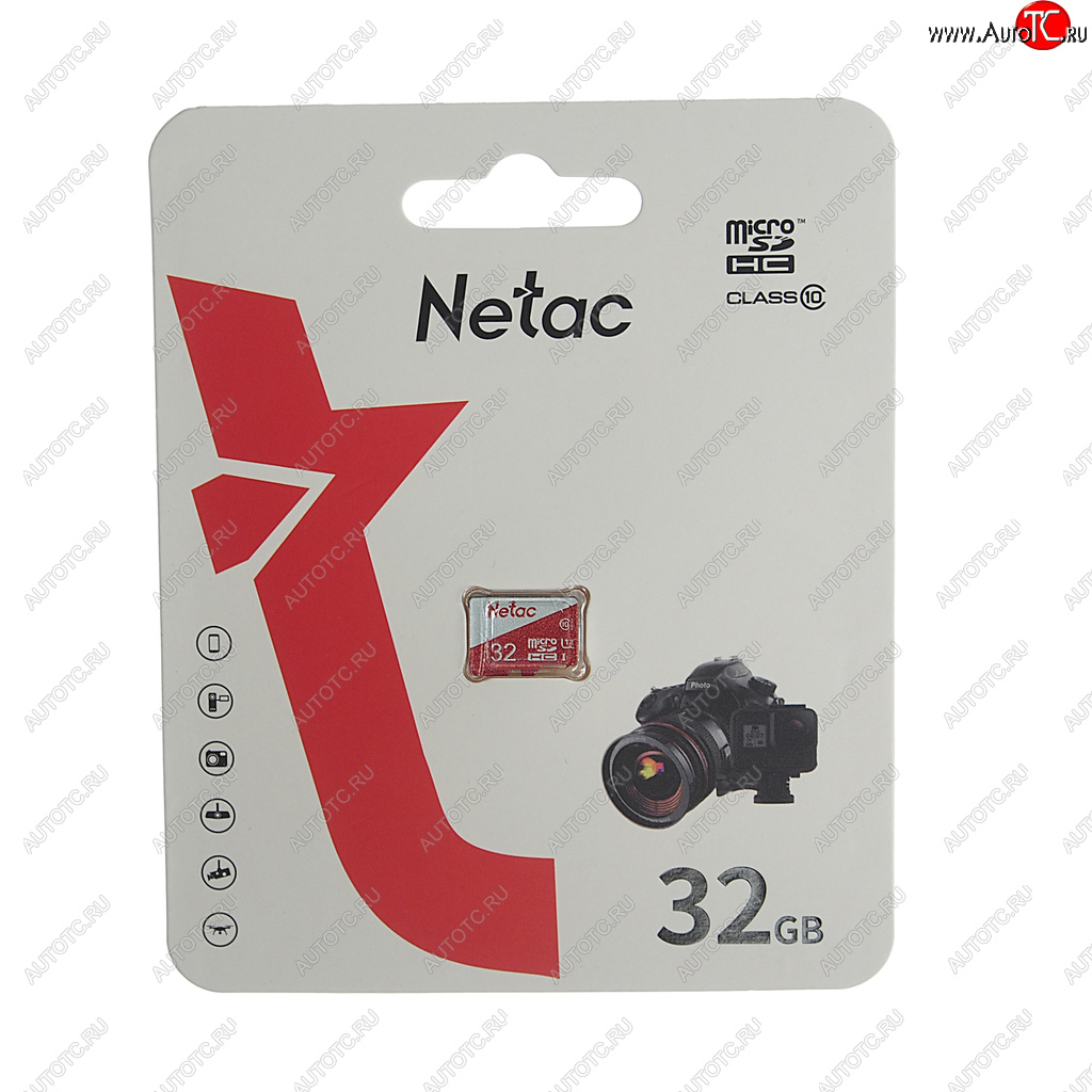 359 р. Карта памяти 32GB MicroSD class 10 NETAC NETAC nt02p500eco-032g-s  с доставкой в г. Кемерово