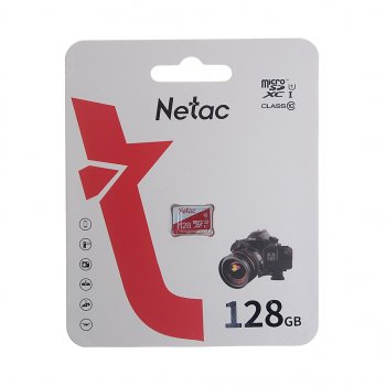889 р. Карта памяти 128GB MicroSD class 10 + SD NETAC NETAC nt02p500eco-128g-s  с доставкой в г. Кемерово. Увеличить фотографию 1