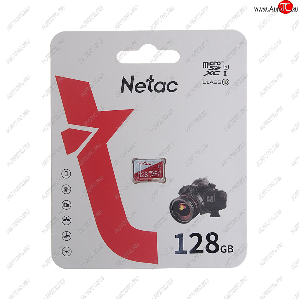 889 р. Карта памяти 128GB MicroSD class 10 + SD NETAC NETAC nt02p500eco-128g-s  с доставкой в г. Кемерово