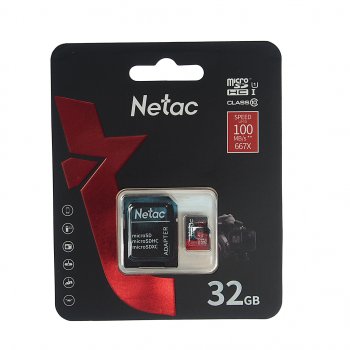 449 р. Карта памяти 32GB MicroSD class 10 + SD адаптер NETAC NETAC nt02p500pro-032g-r NETAC nt02p500pro-032g-r  с доставкой в г. Кемерово. Увеличить фотографию 1