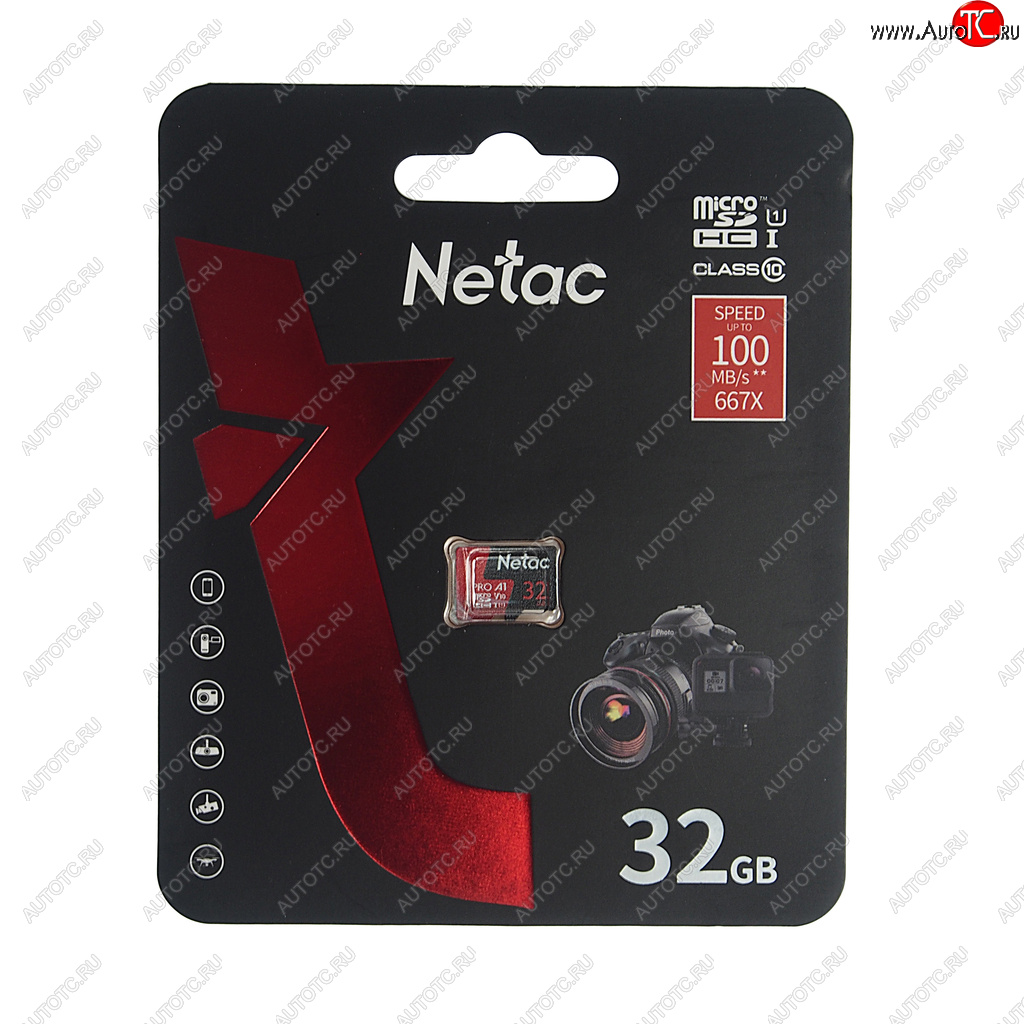 419 р. Карта памяти 32GB MicroSD class 10 NETAC NETAC nt02p500pro-032g-s  с доставкой в г. Кемерово