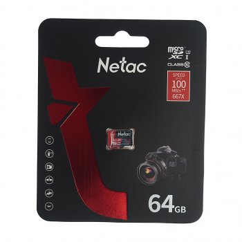 539 р. Карта памяти 64GB MicroSD class 10 NETAC NETAC nt02p500pro-064g-s  с доставкой в г. Кемерово. Увеличить фотографию 1