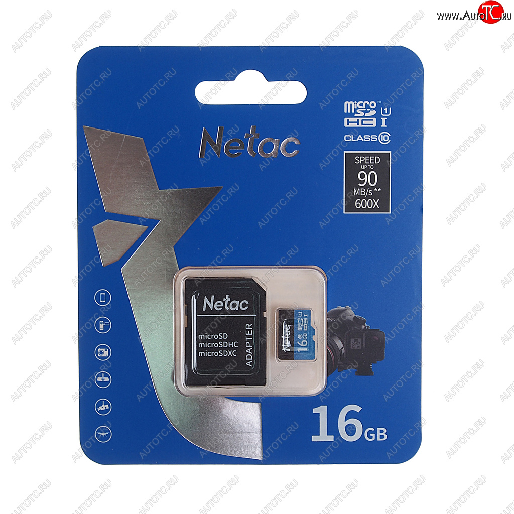 329 р. Карта памяти 16GB MicroSD class 10 + SD адаптер NETAC NETAC nt02p500stn-016g-r  с доставкой в г. Кемерово