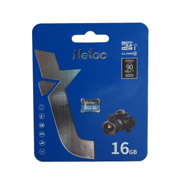 319 р. Карта памяти 16GB MicroSD class 10 NETAC NETAC nt02p500stn-016g-s  с доставкой в г. Кемерово. Увеличить фотографию 1