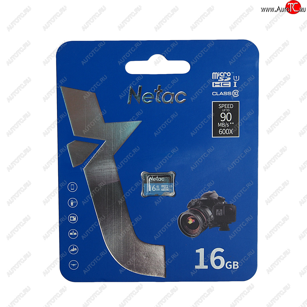 319 р. Карта памяти 16GB MicroSD class 10 NETAC NETAC nt02p500stn-016g-s  с доставкой в г. Кемерово