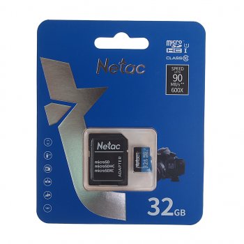 379 р. Карта памяти 32GB MicroSD class 10 + SD адаптер NETAC NETAC nt02p500stn-032g-r  с доставкой в г. Кемерово. Увеличить фотографию 1