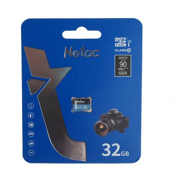 369 р. Карта памяти 32GB MicroSD class 10 NETAC NETAC nt02p500stn-032g-s  с доставкой в г. Кемерово. Увеличить фотографию 1