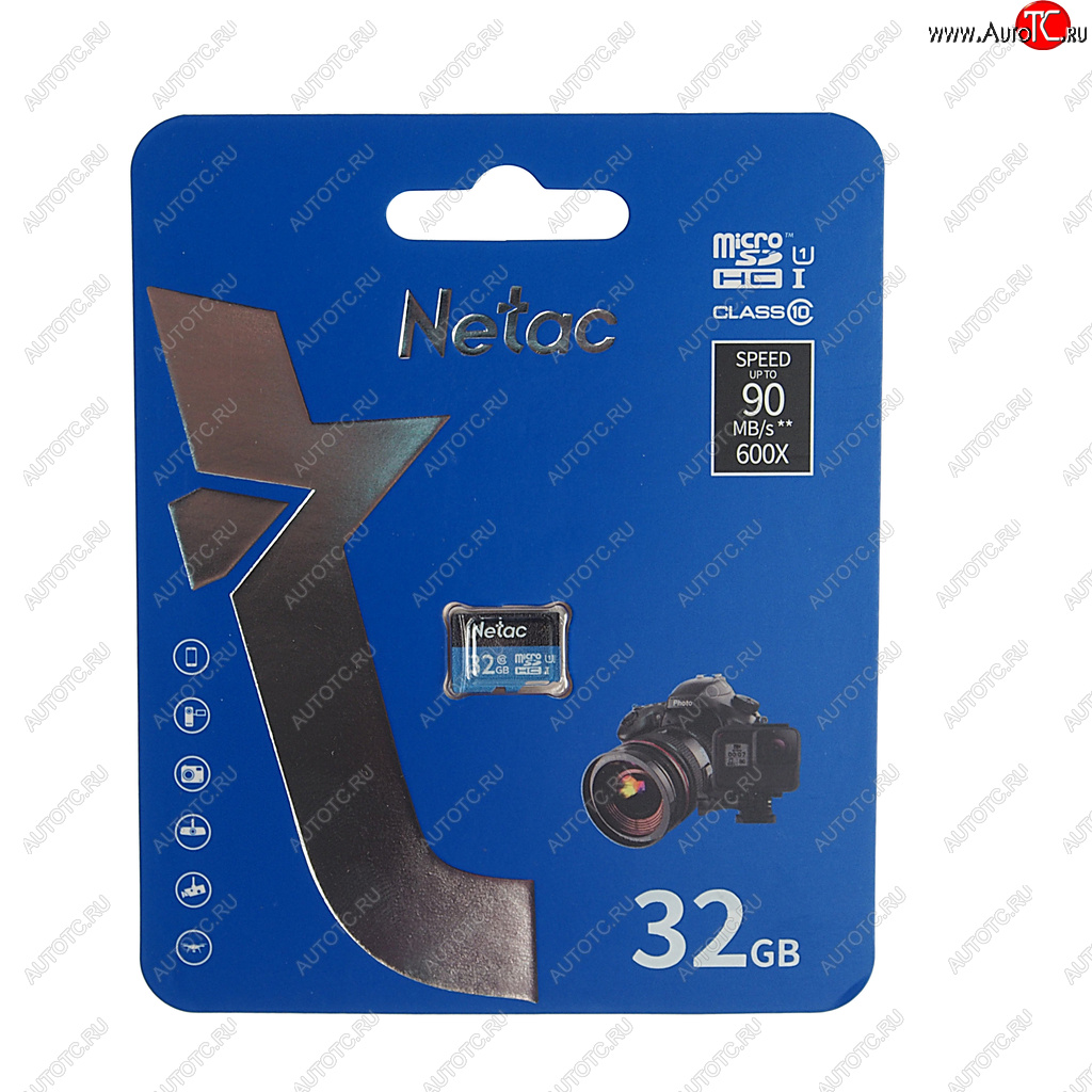 369 р. Карта памяти 32GB MicroSD class 10 NETAC NETAC nt02p500stn-032g-s  с доставкой в г. Кемерово
