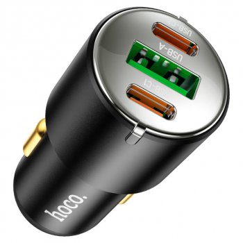 969 р. Устройство зарядное в прикуриватель 1USB + 2 Type C 12V HOCO HOCO nz6 black HOCO nz6 black  с доставкой в г. Кемерово. Увеличить фотографию 3