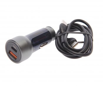 929 р. Устройство зарядное в прикуриватель 1USB 12V кабель USB Type C HOCO HOCO nz8 blue  с доставкой в г. Кемерово. Увеличить фотографию 1