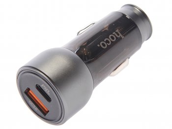 729 р. Устройство зарядное в прикуриватель 1USB + 1 Type C 12V HOCO HOCO nz8 brown HOCO nz8 brown  с доставкой в г. Кемерово. Увеличить фотографию 1