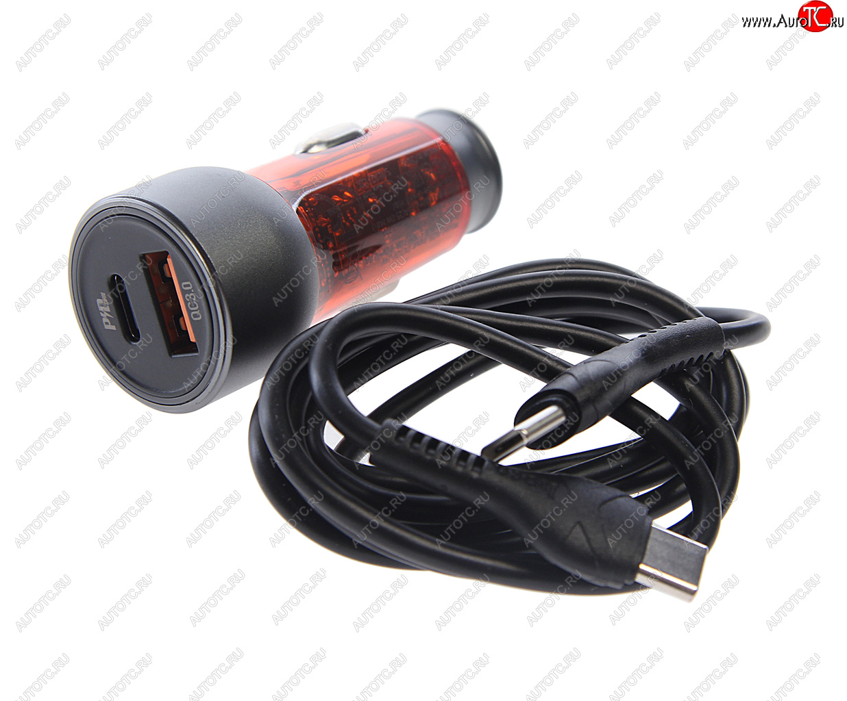 929 р. Устройство зарядное в прикуриватель 1USB 12V кабель USB Type C HOCO HOCO nz8 orange  с доставкой в г. Кемерово