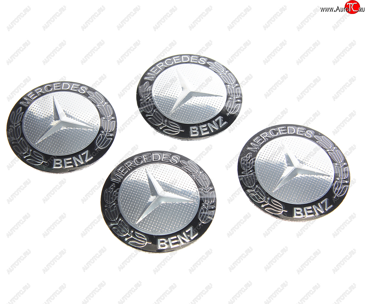 239 р. Эмблема диска колесного MERCEDES (5.6см) металл комплект 4шт. MASHINOKOM MASHINOKOM nzd 036  с доставкой в г. Кемерово