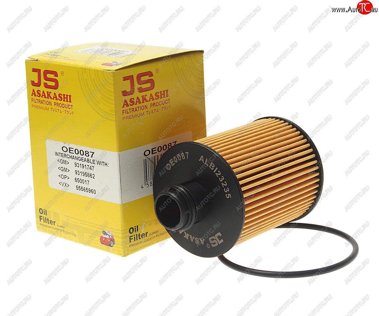 1 199 р. Фильтр масляный OPEL Astra J (09-),Insignia (08-),Zafira C (11-) (2.0) JS ASAKASHI JS ASAKASHI oe0087  с доставкой в г. Кемерово
