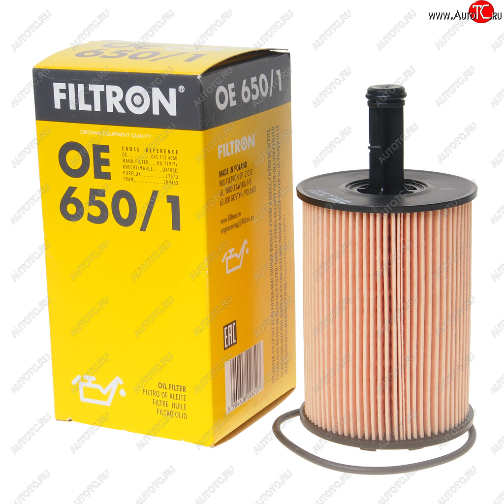 299 р. Фильтр масляный VW T5 (03-),Passat (05-),Touran,Tiguan AUDI A3,A4,A6 SKODA Octavia (TDI) FILTRON FILTRON oe6501  с доставкой в г. Кемерово