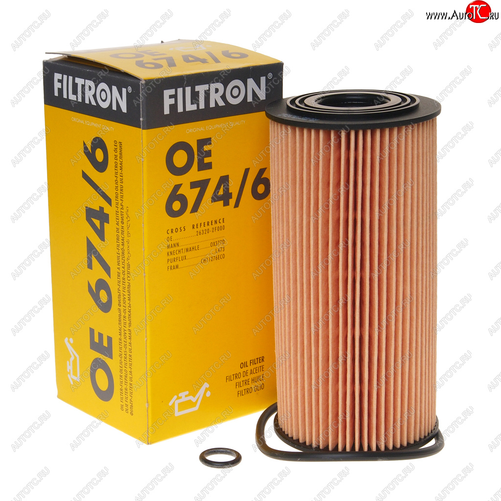 699 р. Фильтр масляный HYUNDAI Santa Fe (12-) (2.0 TCI),ix35 (13-) (2.0 TCI) FILTRON FILTRON oe6746  с доставкой в г. Кемерово