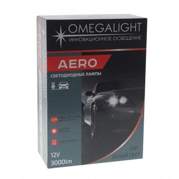 1 869 р. Лампа светодиодная 12V H11 PGJ19-2 3000Lm (2шт.) Aero OMEGALIGHT OMEGALIGHT olledh11aero-2  с доставкой в г. Кемерово. Увеличить фотографию 3