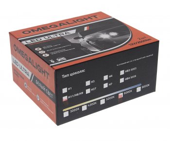 1 359 р. Лампа светодиодная 12V H11 PGJ19-2 2500Lm (2шт.) Ultra OMEGALIGHT OMEGALIGHT olledh11ul-2  с доставкой в г. Кемерово. Увеличить фотографию 4