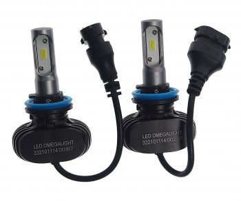 1 359 р. Лампа светодиодная 12V H11 PGJ19-2 2500Lm (2шт.) Ultra OMEGALIGHT OMEGALIGHT olledh11ul-2  с доставкой в г. Кемерово. Увеличить фотографию 1