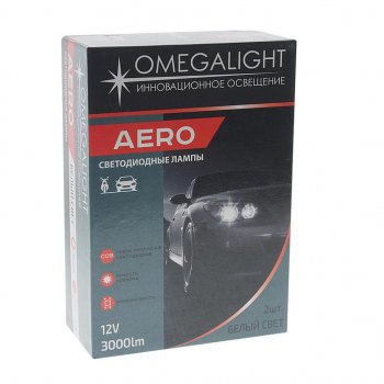 2 299 р. Лампа светодиодная 12V H4 P43t-38 3000Lm (2шт.) Aero OMEGALIGHT OMEGALIGHT olledh4aero-2  с доставкой в г. Кемерово. Увеличить фотографию 3