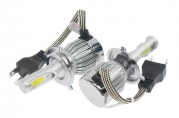 1 149 р. Лампа светодиодная 12V H4 P43t-38 2400LM 2шт. Standart OMEGALIGHT OMEGALIGHT olledh4st-2  с доставкой в г. Кемерово. Увеличить фотографию 1